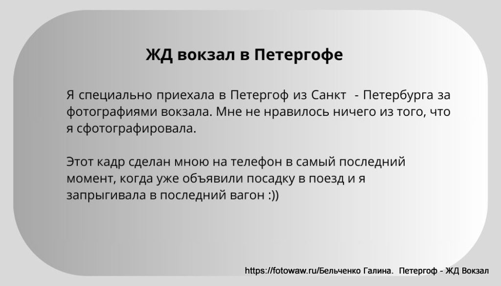 ЖД ПЕТЕРГОФ